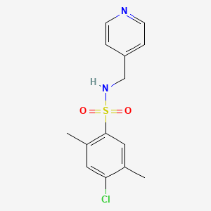 molecular formula C14H15ClN2O2S B5023828 4-chloro-2,5-dimethyl-N-(4-pyridinylmethyl)benzenesulfonamide 