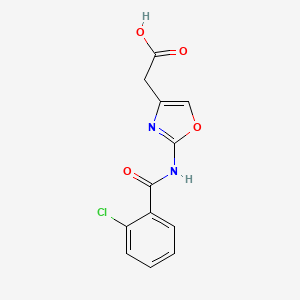 {2-[(2-chlorobenzoyl)amino]-1,3-oxazol-4-yl}acetic acid