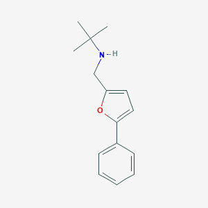 2-methyl-N-[(5-phenylfuran-2-yl)methyl]propan-2-amine