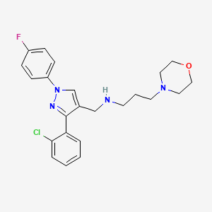 N-{[3-(2-chlorophenyl)-1-(4-fluorophenyl)-1H-pyrazol-4-yl]methyl}-3-(4-morpholinyl)-1-propanamine