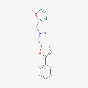 molecular formula C16H15NO2 B502386 1-(furan-2-yl)-N-[(5-phenylfuran-2-yl)methyl]methanamine 