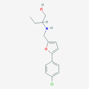 molecular formula C15H18ClNO2 B502387 2-({[5-(4-Chlorophenyl)-2-furyl]methyl}amino)-1-butanol 