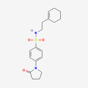 N-[2-(1-cyclohexen-1-yl)ethyl]-4-(2-oxo-1-pyrrolidinyl)benzenesulfonamide