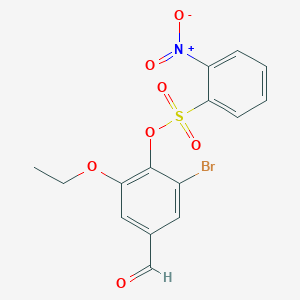 molecular formula C15H12BrNO7S B5023907 2-bromo-6-ethoxy-4-formylphenyl 2-nitrobenzenesulfonate 