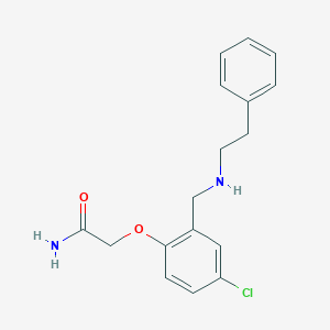 2-(4-Chloro-2-{[(2-phenylethyl)amino]methyl}phenoxy)acetamide
