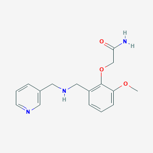 2-(2-Methoxy-6-{[(pyridin-3-ylmethyl)amino]methyl}phenoxy)acetamide