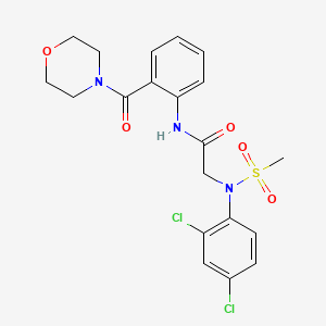 molecular formula C20H21Cl2N3O5S B5023927 N~2~-(2,4-dichlorophenyl)-N~2~-(methylsulfonyl)-N~1~-[2-(4-morpholinylcarbonyl)phenyl]glycinamide 