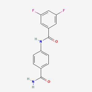 molecular formula C14H10F2N2O2 B5023935 N-[4-(aminocarbonyl)phenyl]-3,5-difluorobenzamide 