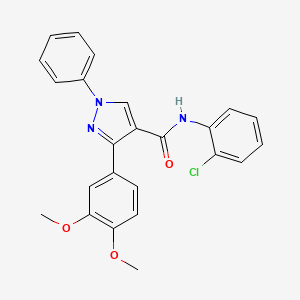 N-(2-chlorophenyl)-3-(3,4-dimethoxyphenyl)-1-phenyl-1H-pyrazole-4-carboxamide