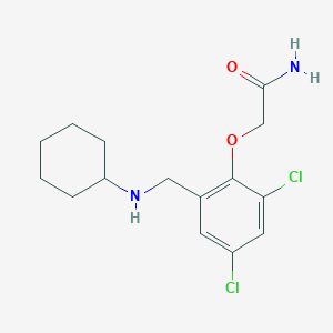 molecular formula C15H20Cl2N2O2 B502396 2-{2,4-Dichloro-6-[(cyclohexylamino)methyl]phenoxy}acetamide 