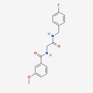 molecular formula C17H17FN2O3 B5023965 N-{2-[(4-fluorobenzyl)amino]-2-oxoethyl}-3-methoxybenzamide 