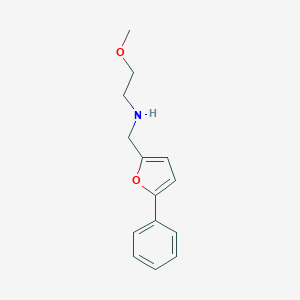 molecular formula C14H17NO2 B502399 2-methoxy-N-[(5-phenylfuran-2-yl)methyl]ethanamine 