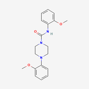 molecular formula C19H23N3O3 B5024019 N,4-bis(2-methoxyphenyl)-1-piperazinecarboxamide CAS No. 6625-32-7