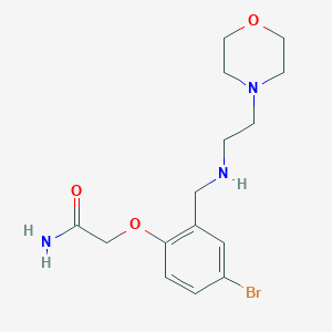 2-[4-Bromo-2-({[2-(morpholin-4-yl)ethyl]amino}methyl)phenoxy]acetamide