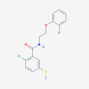 2-chloro-N-[2-(2-fluorophenoxy)ethyl]-5-(methylthio)benzamide