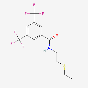 molecular formula C13H13F6NOS B5024040 N-[2-(ethylthio)ethyl]-3,5-bis(trifluoromethyl)benzamide 