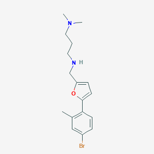 molecular formula C17H23BrN2O B502405 N'-{[5-(4-bromo-2-methylphenyl)furan-2-yl]methyl}-N,N-dimethylpropane-1,3-diamine 