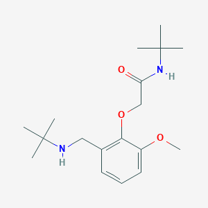 molecular formula C18H30N2O3 B502406 N-tert-butyl-2-{2-[(tert-butylamino)methyl]-6-methoxyphenoxy}acetamide 