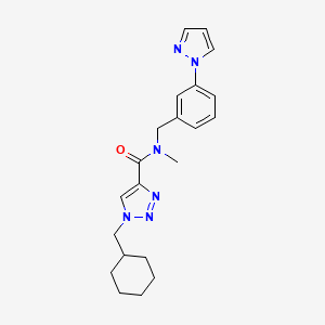 1-(cyclohexylmethyl)-N-methyl-N-[3-(1H-pyrazol-1-yl)benzyl]-1H-1,2,3-triazole-4-carboxamide