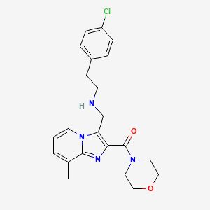 2-(4-chlorophenyl)-N-{[8-methyl-2-(4-morpholinylcarbonyl)imidazo[1,2-a]pyridin-3-yl]methyl}ethanamine