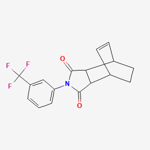 molecular formula C17H14F3NO2 B5024099 4-[3-(trifluoromethyl)phenyl]-4-azatricyclo[5.2.2.0~2,6~]undec-8-ene-3,5-dione 