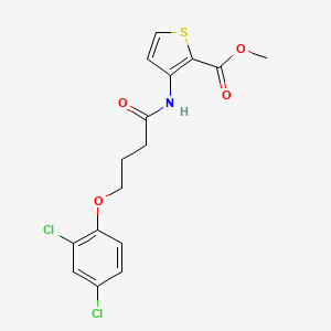 molecular formula C16H15Cl2NO4S B5024109 methyl 3-{[4-(2,4-dichlorophenoxy)butanoyl]amino}-2-thiophenecarboxylate 