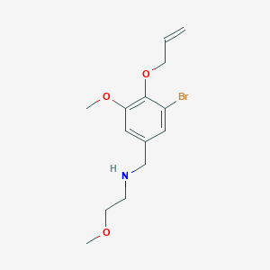 molecular formula C14H20BrNO3 B502412 N-[3-bromo-5-methoxy-4-(prop-2-en-1-yloxy)benzyl]-2-methoxyethanamine 