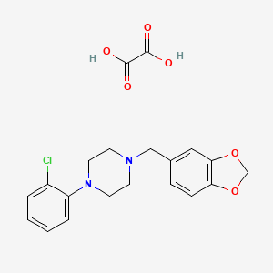 molecular formula C20H21ClN2O6 B5024132 1-(1,3-benzodioxol-5-ylmethyl)-4-(2-chlorophenyl)piperazine oxalate 