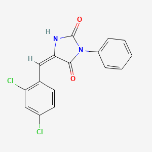 molecular formula C16H10Cl2N2O2 B5024136 5-(2,4-dichlorobenzylidene)-3-phenyl-2,4-imidazolidinedione 