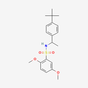 molecular formula C20H27NO4S B5024139 N-[1-(4-tert-butylphenyl)ethyl]-2,5-dimethoxybenzenesulfonamide 