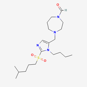 molecular formula C20H36N4O3S B5024143 4-({1-butyl-2-[(4-methylpentyl)sulfonyl]-1H-imidazol-5-yl}methyl)-1,4-diazepane-1-carbaldehyde 