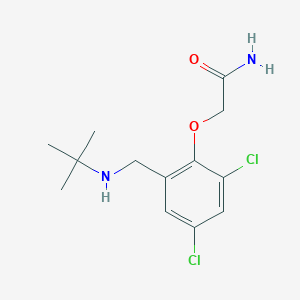 molecular formula C13H18Cl2N2O2 B502415 2-{2-[(Tert-butylamino)methyl]-4,6-dichlorophenoxy}acetamide 