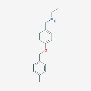 molecular formula C17H21NO B502416 N-{4-[(4-methylbenzyl)oxy]benzyl}ethanamine 