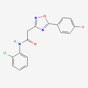 molecular formula C16H11ClFN3O2 B5024167 N-(2-chlorophenyl)-2-[5-(4-fluorophenyl)-1,2,4-oxadiazol-3-yl]acetamide 