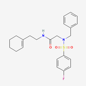 N~2~-benzyl-N~1~-[2-(1-cyclohexen-1-yl)ethyl]-N~2~-[(4-fluorophenyl)sulfonyl]glycinamide