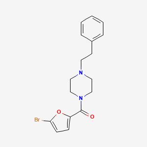 molecular formula C17H19BrN2O2 B5024179 1-(5-bromo-2-furoyl)-4-(2-phenylethyl)piperazine 