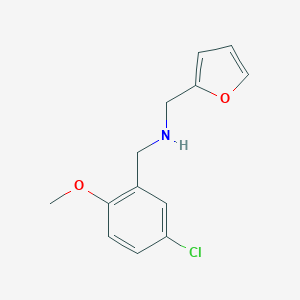 molecular formula C13H14ClNO2 B502418 1-(5-chloro-2-methoxyphenyl)-N-(furan-2-ylmethyl)methanamine 
