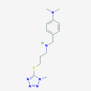 molecular formula C14H22N6S B502421 N,N-dimethyl-4-[({3-[(1-methyl-1H-tetrazol-5-yl)sulfanyl]propyl}amino)methyl]aniline 