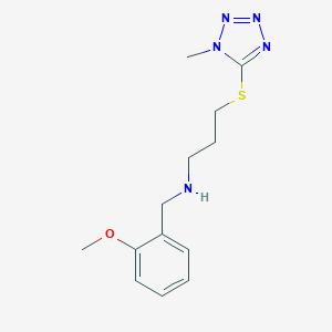 molecular formula C13H19N5OS B502422 N-(2-methoxybenzyl)-N-{3-[(1-methyl-1H-tetrazol-5-yl)thio]propyl}amine 