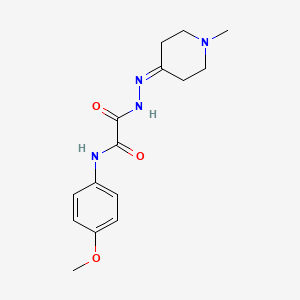 N-(4-methoxyphenyl)-2-[2-(1-methyl-4-piperidinylidene)hydrazino]-2-oxoacetamide