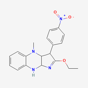 2-ethoxy-4-methyl-3-(4-nitrophenyl)-3a,4,9,9a-tetrahydro-3H-pyrrolo[2,3-b]quinoxaline