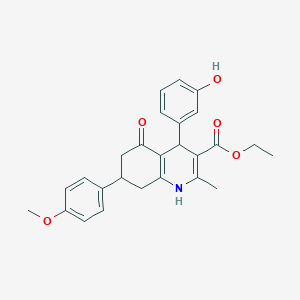 ethyl 4-(3-hydroxyphenyl)-7-(4-methoxyphenyl)-2-methyl-5-oxo-1,4,5,6,7,8-hexahydro-3-quinolinecarboxylate