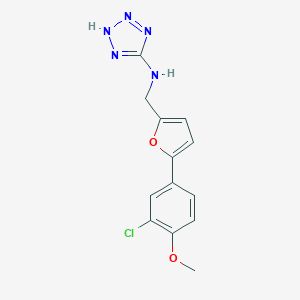 molecular formula C13H12ClN5O2 B502429 N-[[5-(3-chloro-4-methoxyphenyl)furan-2-yl]methyl]-2H-tetrazol-5-amine CAS No. 878425-41-3