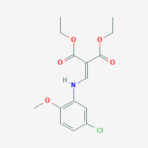 molecular formula C15H18ClNO5 B5024298 diethyl {[(5-chloro-2-methoxyphenyl)amino]methylene}malonate 