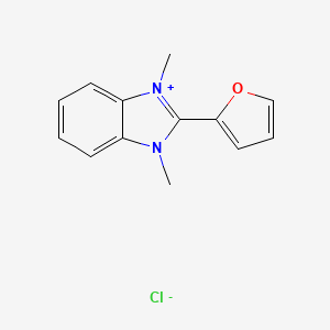 2-(2-furyl)-1,3-dimethyl-1H-3,1-benzimidazol-3-ium chloride