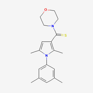 molecular formula C19H24N2OS B5024328 4-{[1-(3,5-dimethylphenyl)-2,5-dimethyl-1H-pyrrol-3-yl]carbonothioyl}morpholine 