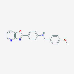 molecular formula C20H17N3O2 B502433 N-(4-methoxybenzyl)-4-([1,3]oxazolo[4,5-b]pyridin-2-yl)aniline 