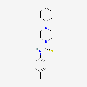 molecular formula C18H27N3S B5024340 4-cyclohexyl-N-(4-methylphenyl)-1-piperazinecarbothioamide 