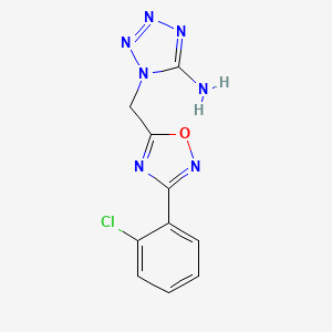 molecular formula C10H8ClN7O B5024346 1-{[3-(2-chlorophenyl)-1,2,4-oxadiazol-5-yl]methyl}-1H-tetrazol-5-amine 