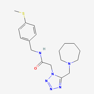 molecular formula C18H26N6OS B5024361 2-[5-(1-azepanylmethyl)-1H-tetrazol-1-yl]-N-[4-(methylthio)benzyl]acetamide 